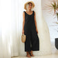 Summer Women's Clothing Tied Wide Loose Straight Leg Solid Color One Piece Bib Women
