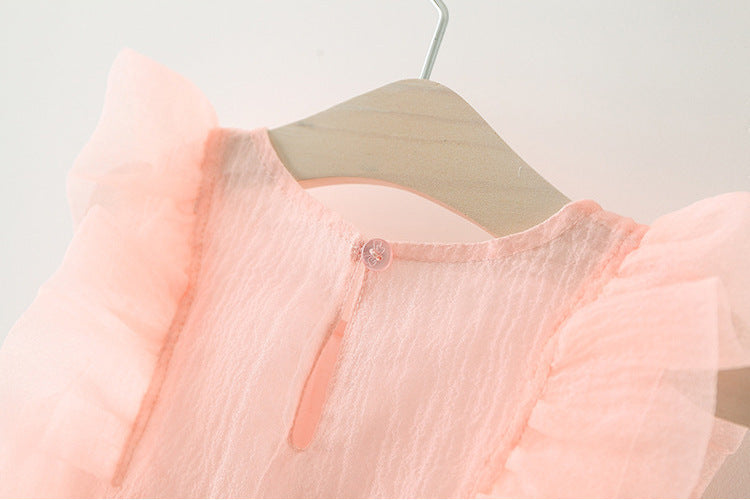 Robe d'été à la mode, robe de princesse occidentale, bébé fille 4 Fashion Net Celebrity 3 ans, robe d'été en gros