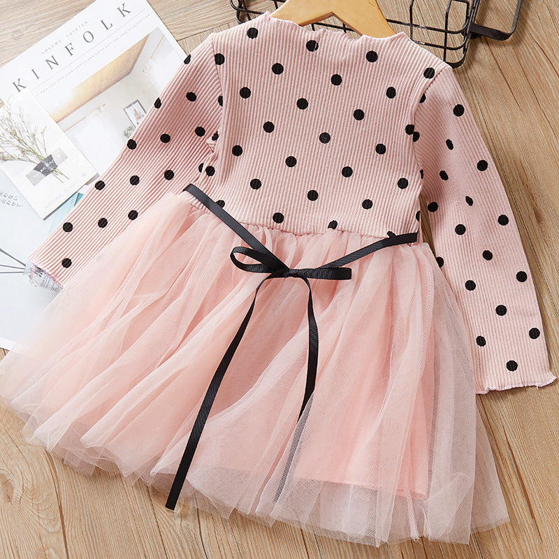 Ensemble pull tricoté à manches volantées pour fille