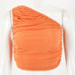 Solid Color Slant Collar Slim Bottoming T-Shirt