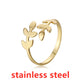Korean Jewelry Industry Fashion Simple Olive Branch Leaf Female Finger Ring Ring Jewelry  Ring
