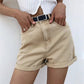 Summer New Denim Shorts Bag Hip Curled Denim Pants