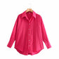 Thin Solid Color Casual Poplin Shirt