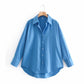 Thin Solid Color Casual Poplin Shirt