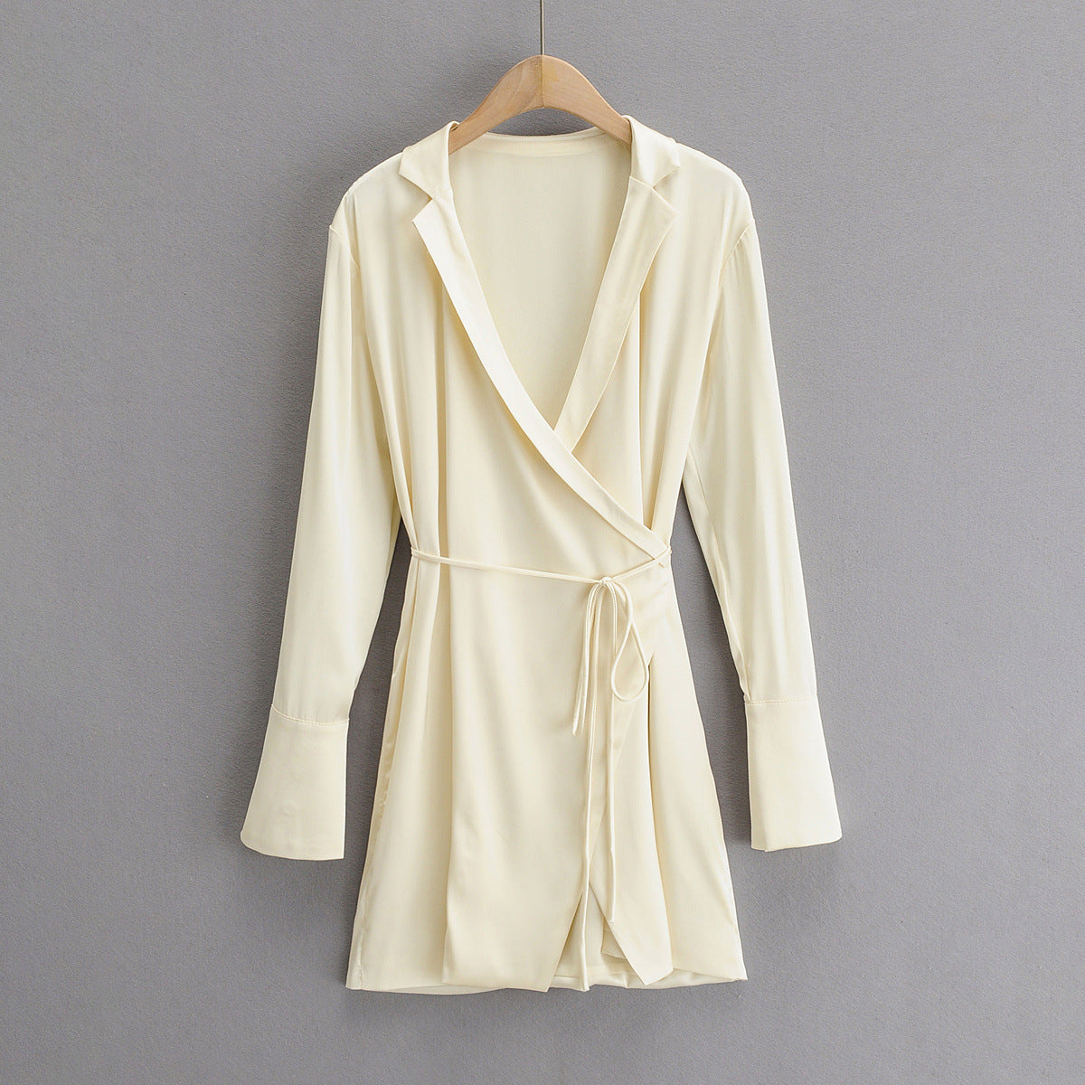 Dress Korean Light Mature Suit Collar Long Sleeve Shirt Dress