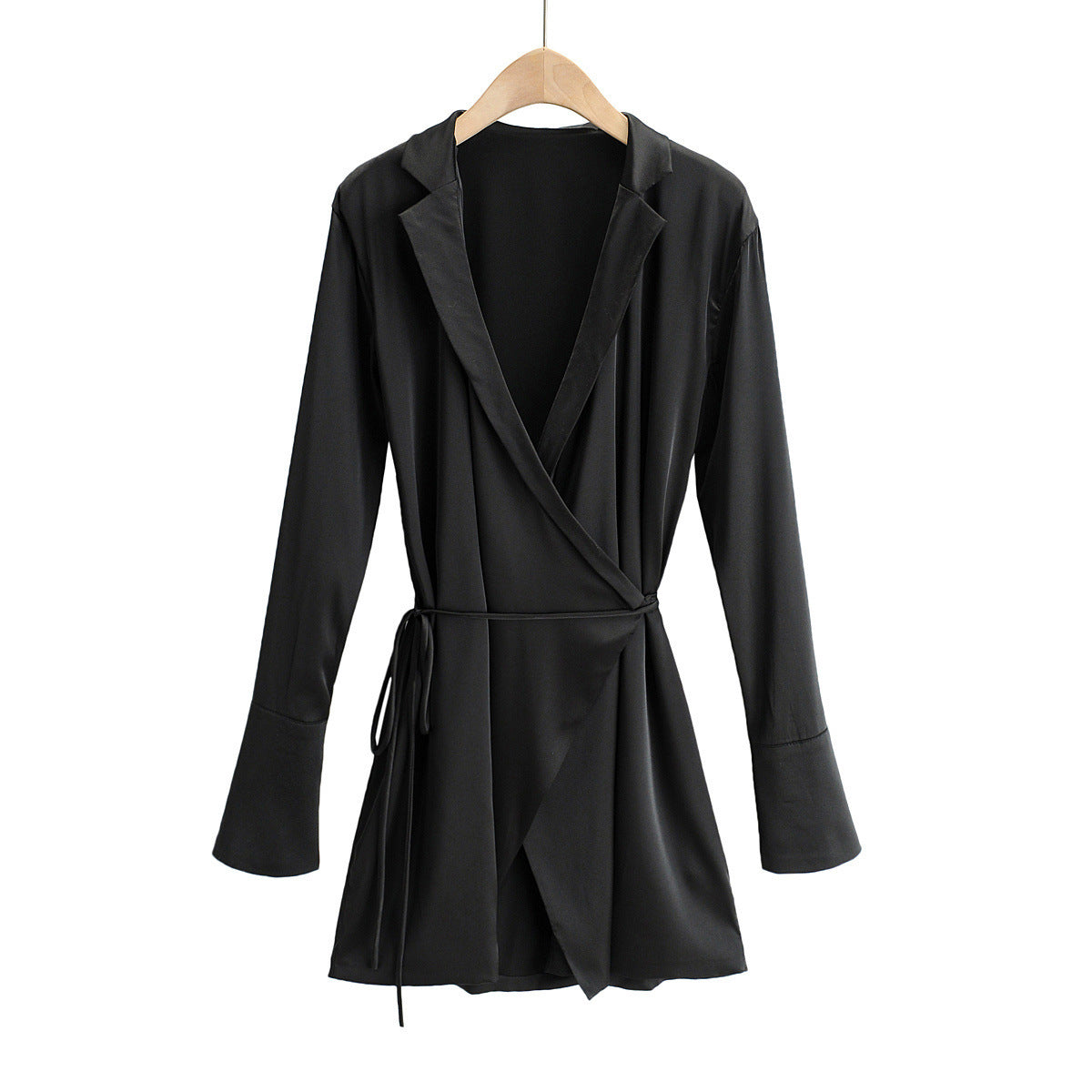 Dress Korean Light Mature Suit Collar Long Sleeve Shirt Dress