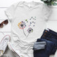 T-shirt garçon imprimé pissenlit prune