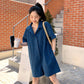 Loose Straight-leg Casual Shorts With Lapel Multi-pocket Design