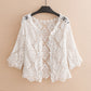 Outside The New Solid Color Lace Vest Jacket Women's Cardigan Hollow Sun Protection Clothing