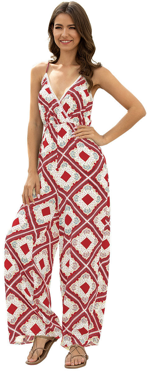 Combinaison d'été tendance pour femme, dos nu, vêtements de plage pour femme, jambes larges, une pièce
