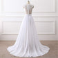 Nouvelle petite robe de mariée sexy en dentelle fine à col rond