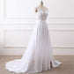 Nouvelle petite robe de mariée sexy en dentelle fine à col rond