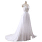 Nouvelle petite robe de mariée sexy en dentelle fine à col rond
