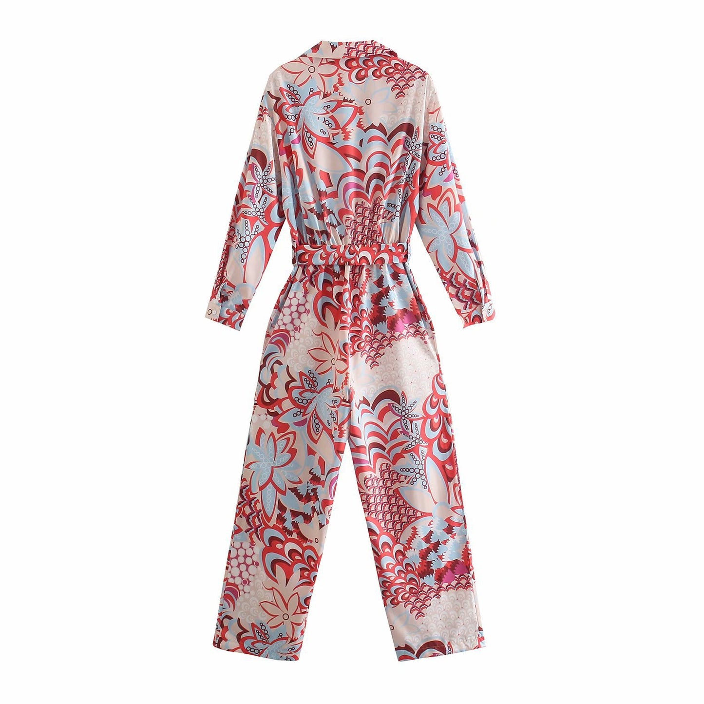 Spring And Summer New Casual Women's Printed Jumpsuit