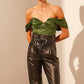 One-shoulder Women's Solid Color Chest Wrapped Slim Fit T-shirt Women