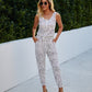Summer Solid Color Casual Pocket Lace Up Women's Knitted Jumpsuit