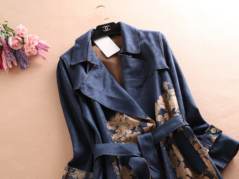 Landscape Tie Plus Size Windbreaker Jacket