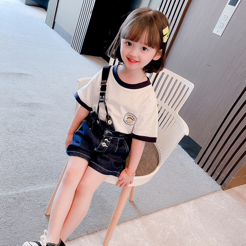 Base Shirt  Bib Two-piece Children's Clothing