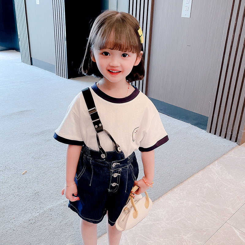 Base Shirt  Bib Two-piece Children's Clothing