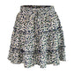 Women Summer High Waist Beach Dress Ladies Falbala Skirt