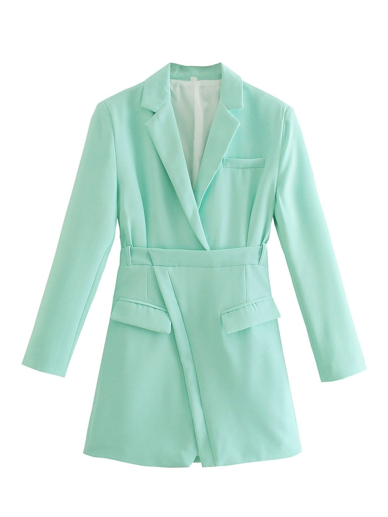 Fashionable Temperament Long-sleeved Suit Casual Dress