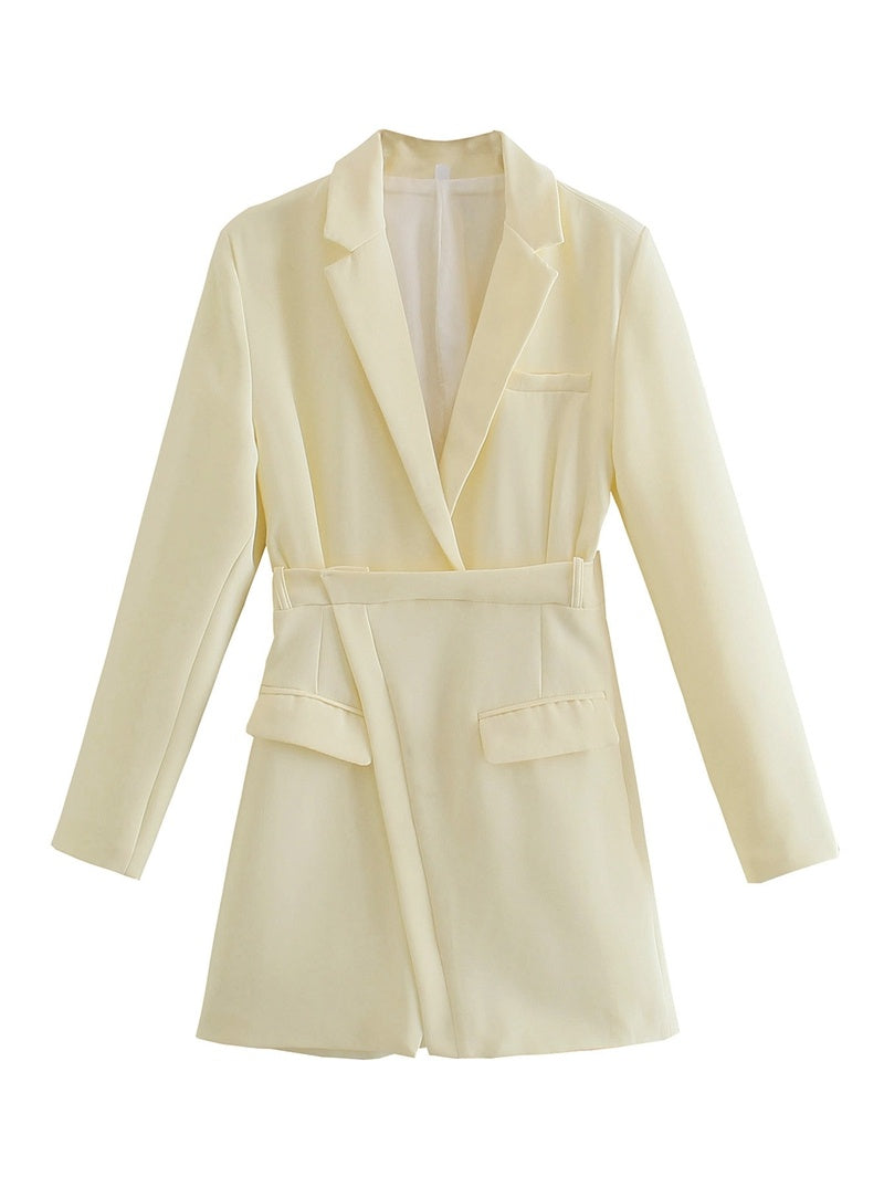 Fashionable Temperament Long-sleeved Suit Casual Dress
