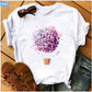 T-shirt à manches courtes imprimé amour