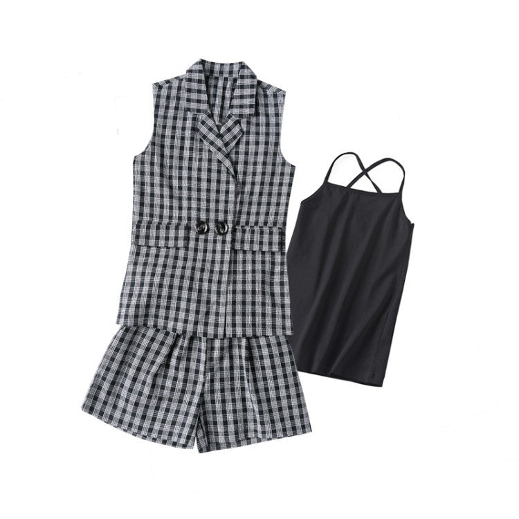 CUHK Kids Summer Korean Style Fashionable Three-Piece Set