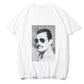 Musical Rock Singer Print Crew Neck T-shirt