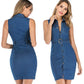 Sveless Belt Loops Cowboy Dress Is New
