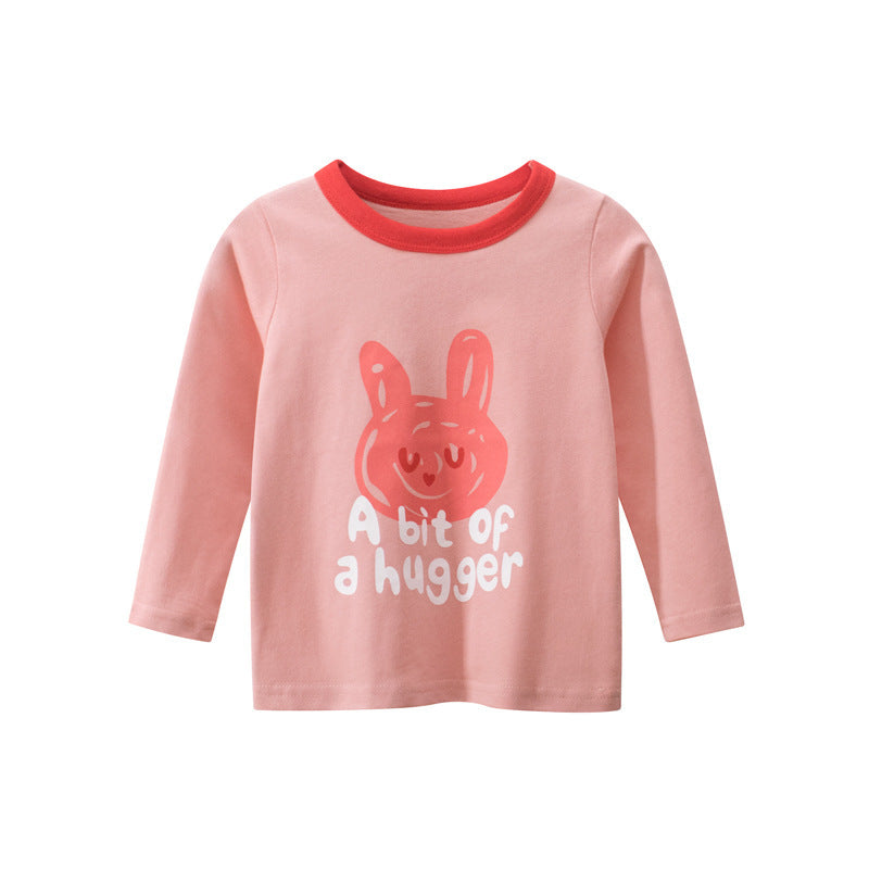 T-shirt à manches longues pour fille, style coréen, vêtements pour bébé, automne