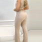 New Solid Color Sleeveless Tight-fitting Trousers-belted