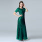 Robe d'été et d'automne pour femmes européennes et belles, robe de soirée à paillettes