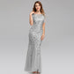Robe d'été et d'automne pour femmes européennes et belles, robe de soirée à paillettes
