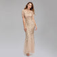 Robe d'été et d'automne pour femmes européennes et belles, robe de soirée à paillettes