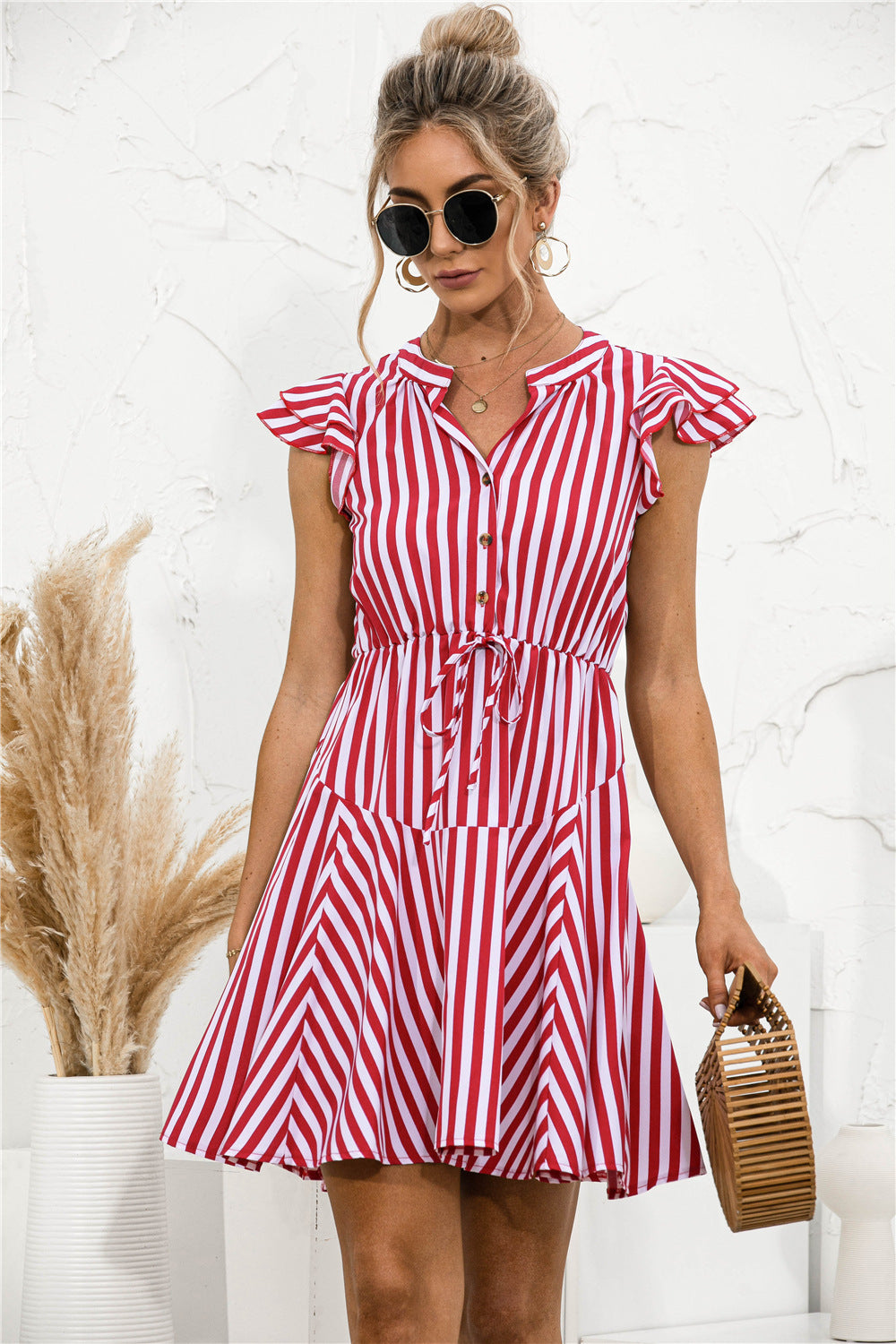 Nellie - Mini-robe à manches courtes tendance