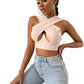 Hollow Hanging Neck Halter Back Exposed Umbilical Plastic Waist Breast Enhancement Small Sling