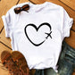 T-shirt à manches courtes imprimé amour