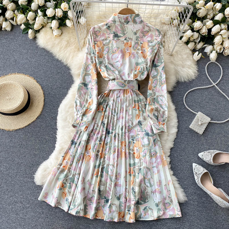 Women's Niche Oil Painting Print Dress