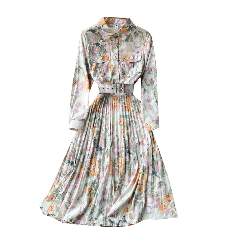 Women's Niche Oil Painting Print Dress