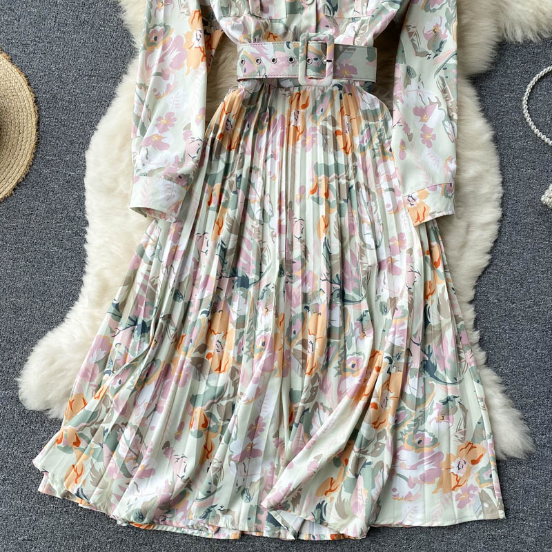 Women's Niche Oil Painting Print Dress