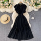 Pleated Ruffled Waist, Thin Lace Dress, Spring Dress