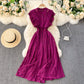 Pleated Ruffled Waist, Thin Lace Dress, Spring Dress