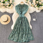 Pleated Ruffled Waist, Thin Lace Dress, Spring Dress