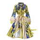Waist Slimming Niche Printed Dress Women