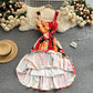 Full Garden Spring Retro Printed Sling Skirt