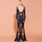 Robe longue à sequins avec coutures et serpillière, nouvelle mode printemps-été