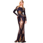 Robe longue à sequins avec coutures et serpillière, nouvelle mode printemps-été