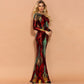 Robe longue à sequins avec coutures et serpillière, nouvelle mode printemps-été