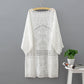 Hollow Chain Link Flower Mid-length Lace Outer Cardigan